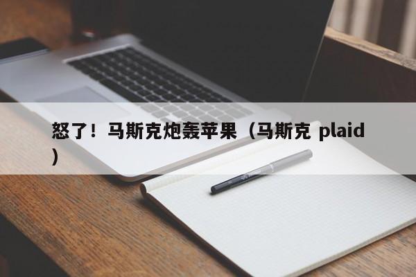 怒了！马斯克炮轰苹果（马斯克 plaid）